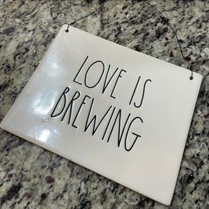 Rae Dunn “Love is Brewing” Sign